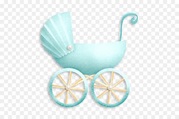 Small fresh light blue stroller 