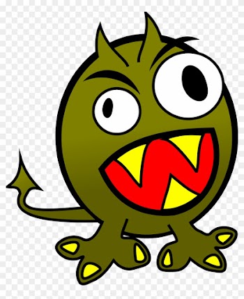 Small Funny Angry Monster - Monster Clipart