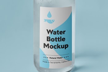 Small Glass Bottle Mockup made in sacramento, california water bottle mockup • •• natural water 