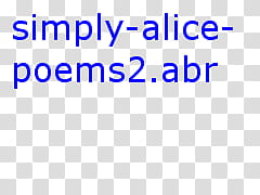 Small poem lines , simply-alice-poems.abr text transparent background PNG clipart