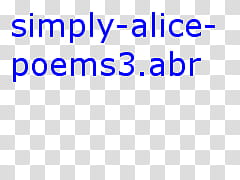 Small poem lines , simply-alice-poems.abr text transparent background PNG clipart