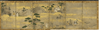 small six-panel screen; group of people | Free Photo - rawpixel