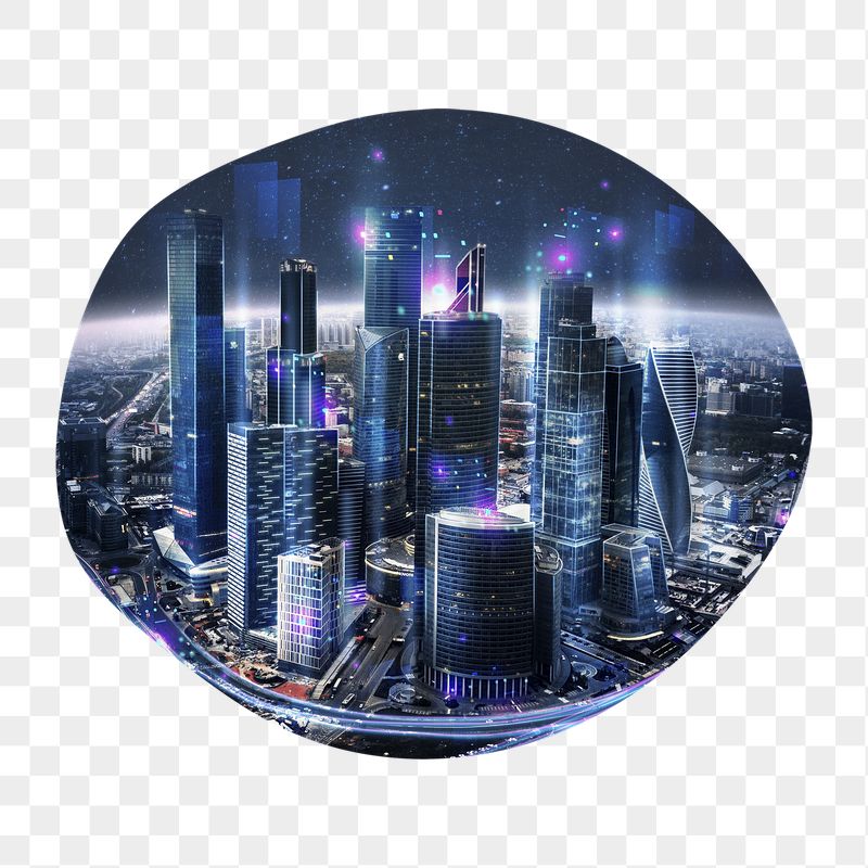 Smart city png badge sticker, | Free PNG - rawpixel