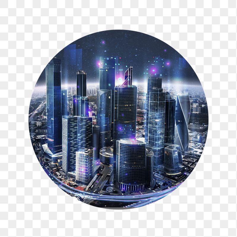 Smart city png badge sticker, | Free PNG - rawpixel