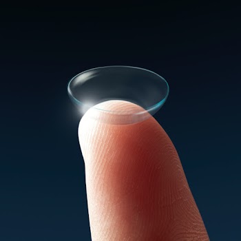 Smart contact lens on fingertip new tech
