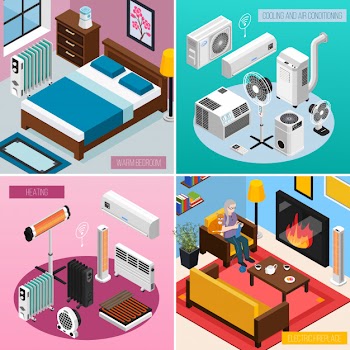 Smart home banner collection Free Vector