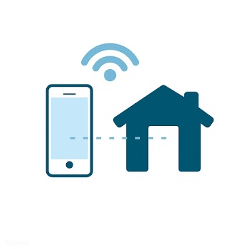 Smart home controlled by phone icon vector | Free stock vector - 534944