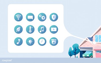 Smart home vector pack with icons | Free stock vector - 486903