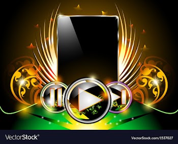Smart phone music background vector image