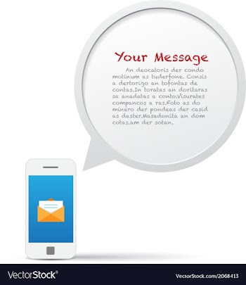  					Smartphone and bubble talk message vector image														
