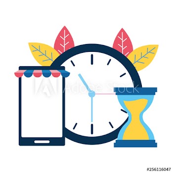 smartphone clock hourglass
