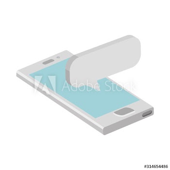 smartphone device with speech bubble design