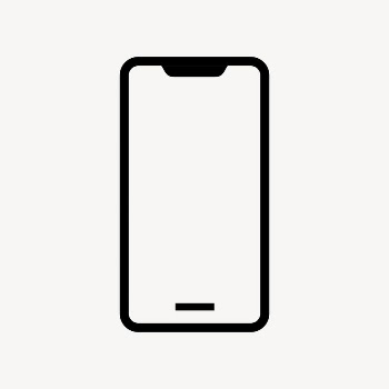 Smartphone icon, line art illustration | Free Icons - rawpixel