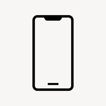 Smartphone icon, line art illustration | Free Icons - rawpixel