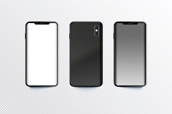 Smartphone in different perspectives Free Vector