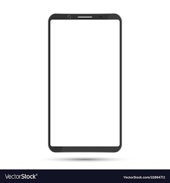 Smartphone mockup with blank screen vector image