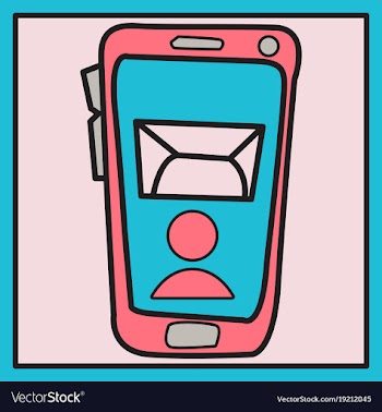 Smartphone notification flat icon vector image