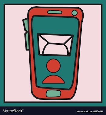 Smartphone notification flat icon vector image