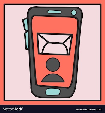 Smartphone notification flat icon vector image