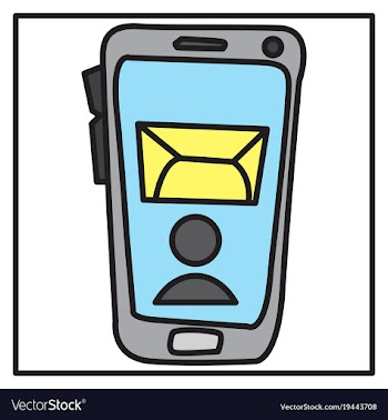 Smartphone notification flat icon vector image