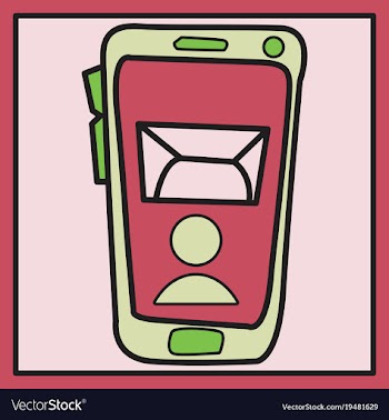 Smartphone notification flat icon vector image
