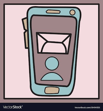 Smartphone notification flat icon vector image
