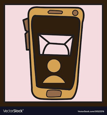 Smartphone notification flat icon vector image