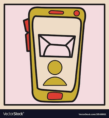Smartphone notification flat icon vector image
