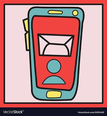 Smartphone notification flat icon vector image