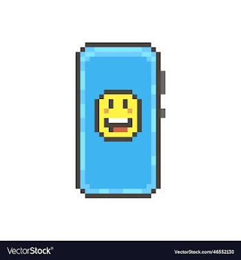 smartphone with a cheerful emoji