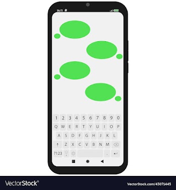 smartphone with a message