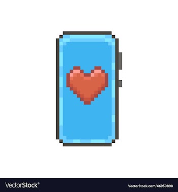 smartphone with abstract red heart
