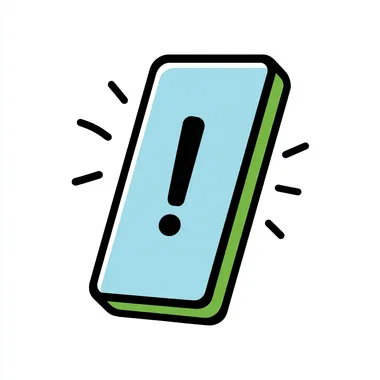 Smartphone with Exclamation Mark Illustration Smartphone with Exclamation Mark Illustration