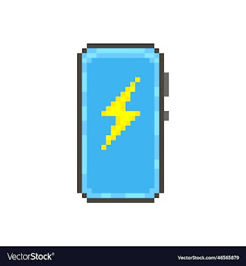 smartphone with yellow lightning sign
