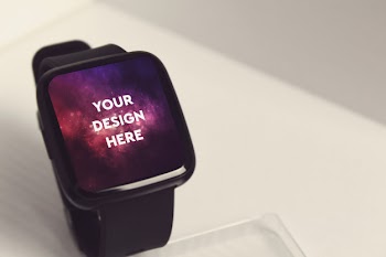 Smartwatch display mockup Free Psd