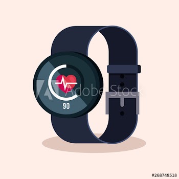 smartwatch technology with heartbeat digital app