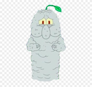 Smelly - Squidward With A Leaf On His Head