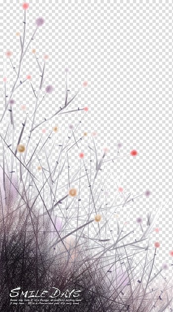 Smile days quote, Illustration, Abstract floral motifs transparent background PNG clipart