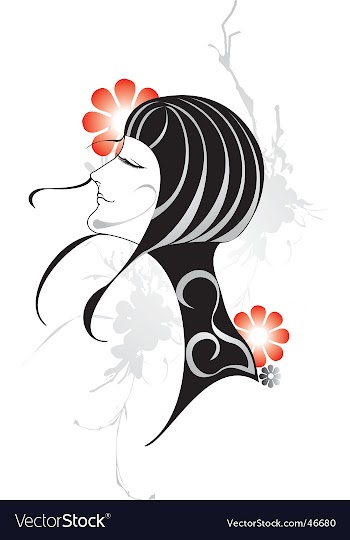 Smile girl vector image