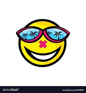 smile in beach icon logo