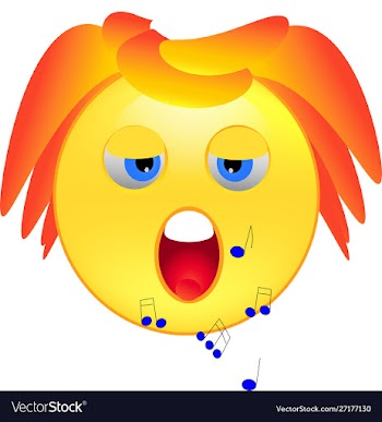 Smile opera singer vector image
