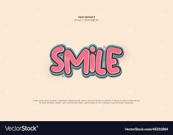 smile text effect