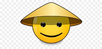 Smiley Asian conical hat China Straw hat - smiley 