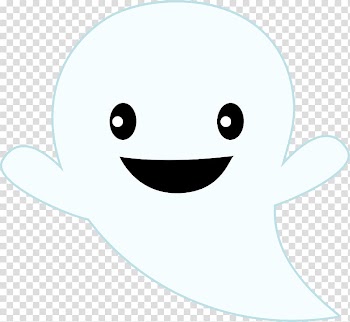Smiley Beak Thumb, Little fresh white ghost transparent background PNG clipart