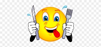Smiley Eating Clipart - Hungry Smiley