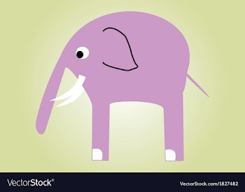  					Smiley elephant vector image														
