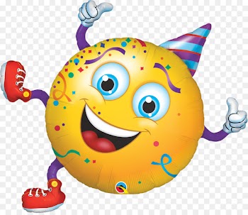 Smiley Emoticon Balloon Party hat - smiling baby milk 