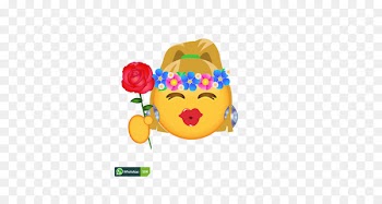 Smiley Emoticon Emoji Vacation WhatsApp - Blumenkranz 