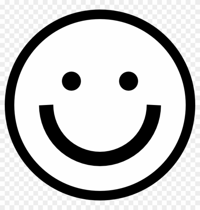 Smiley Face Black And White Smiley Face Clip Art At - Happy Emoji Black And White