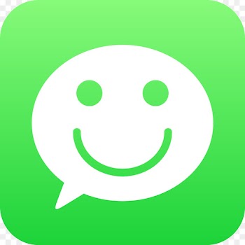 Smiley Green Text messaging Line Font - qq 